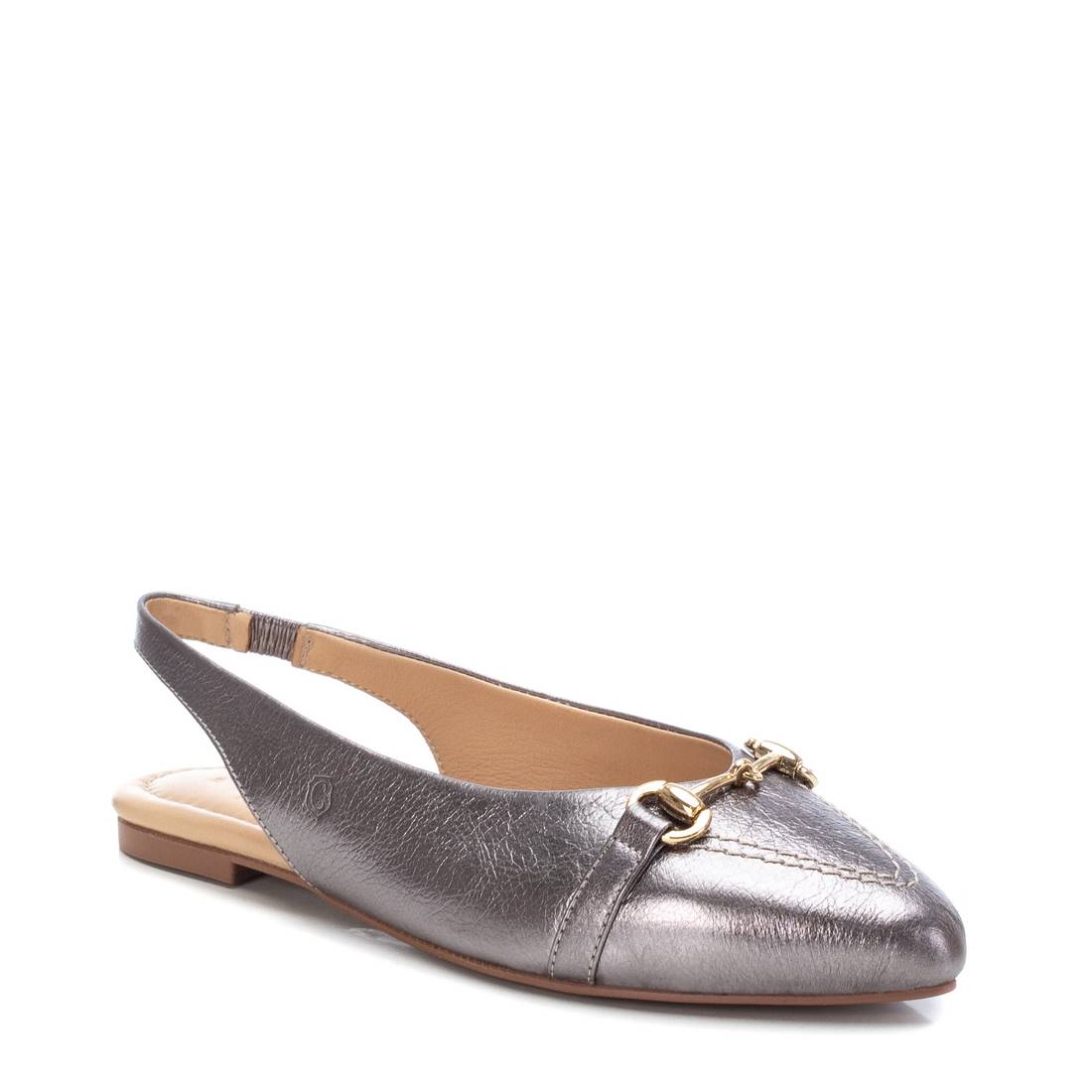 Carmela 16073305 ballerine femme gris cuir plat