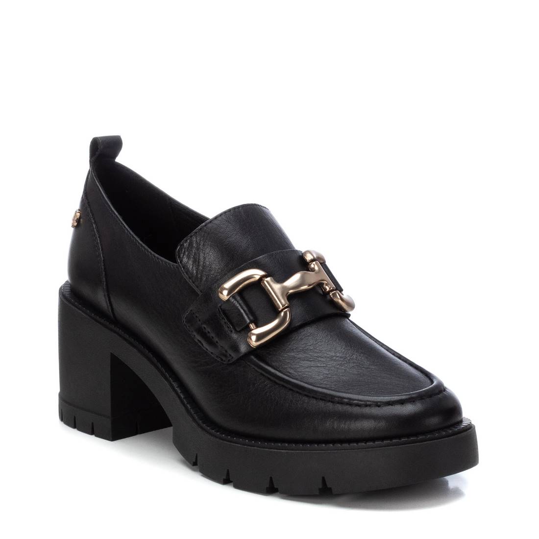 Carmela 16189901 mocassin cuir noir talon 7 cm