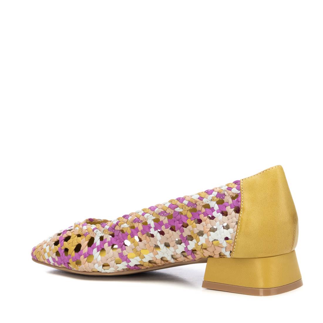 Carmela 16218604 ballerine cuir jaune tressé