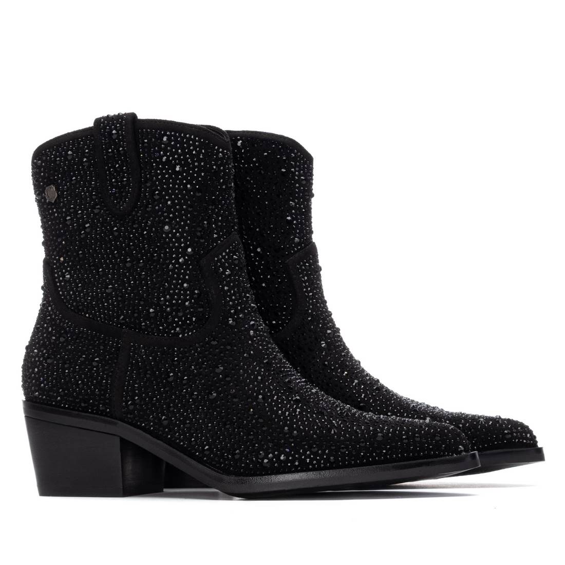 Carmela 16270501 bottine femme noir strass talon moyen