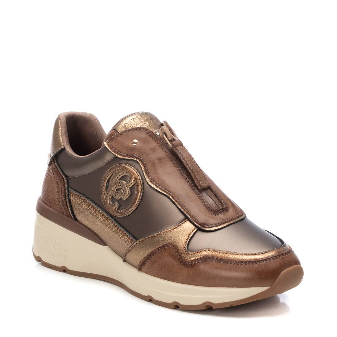 Carmela 16183004 baskets cuir marron zip