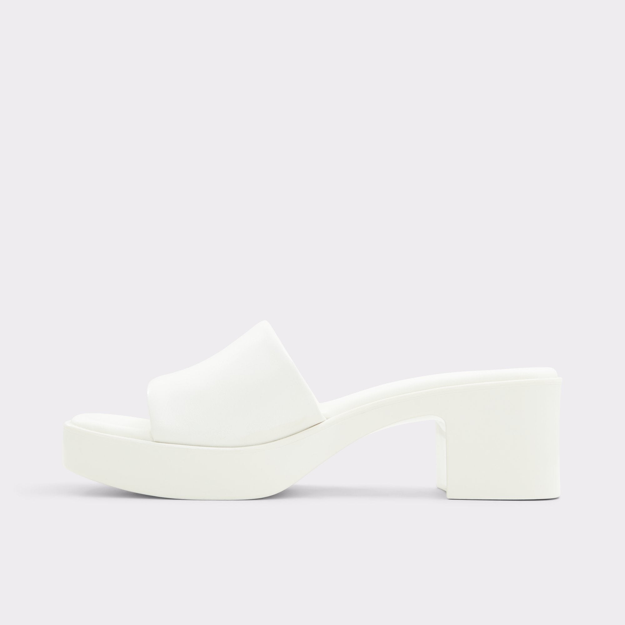 ALDO Babbie mules blanches femme petit talon