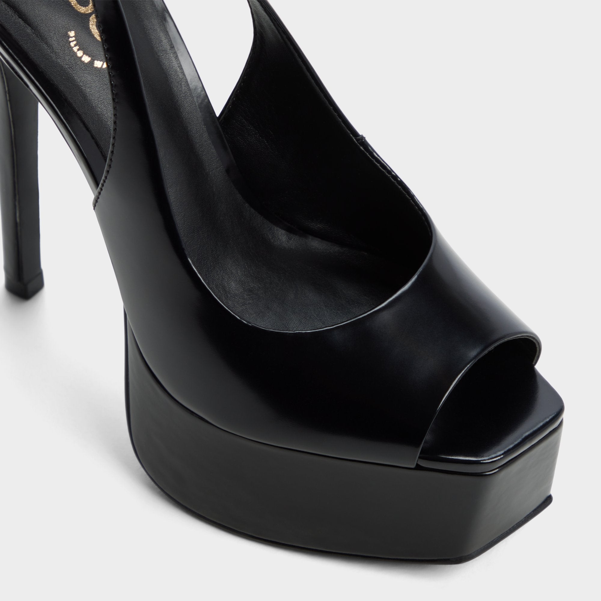 ALDO Thanlinie escarpins noirs plateforme cuir