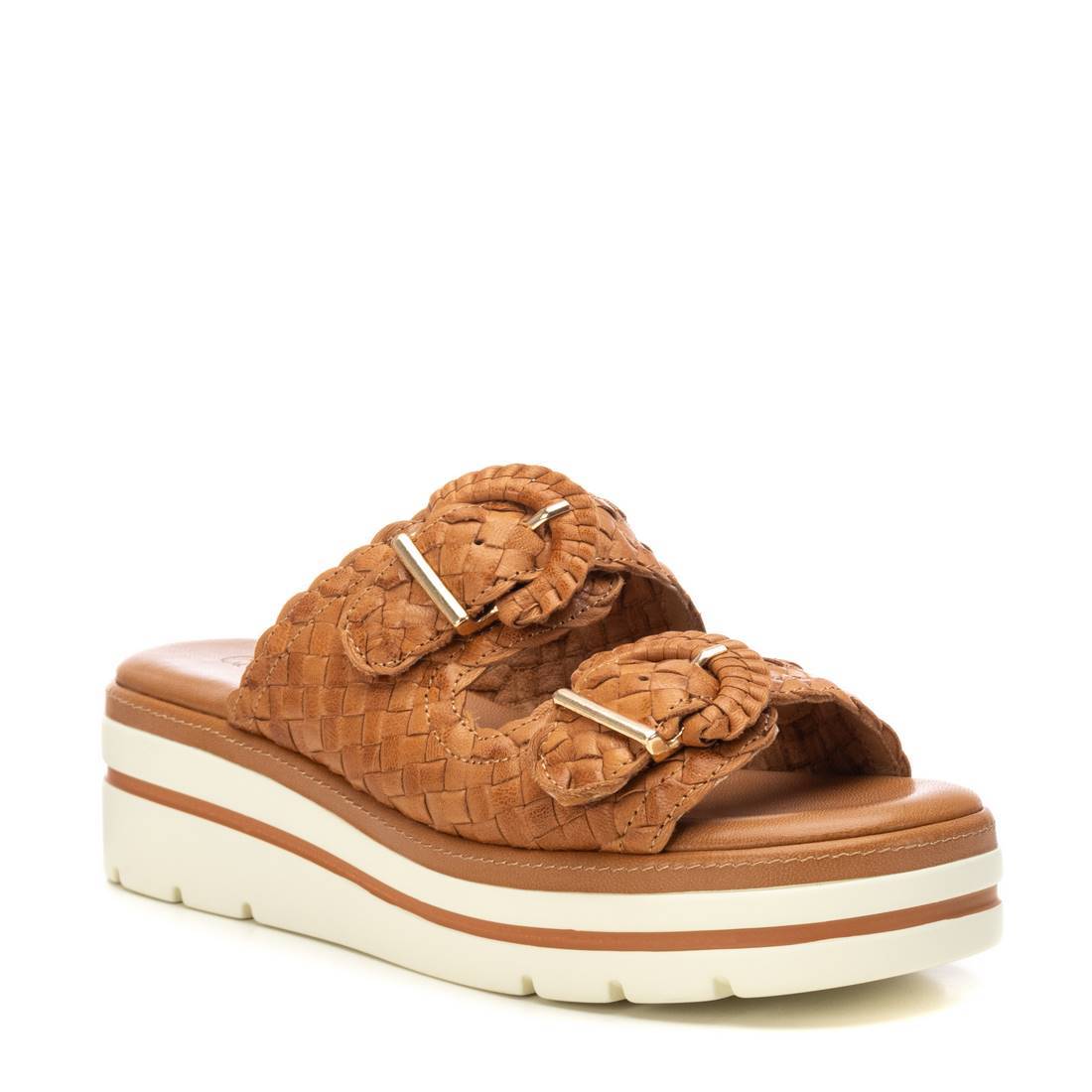 Carmela 16233502 sandale femme cuir camel compensée