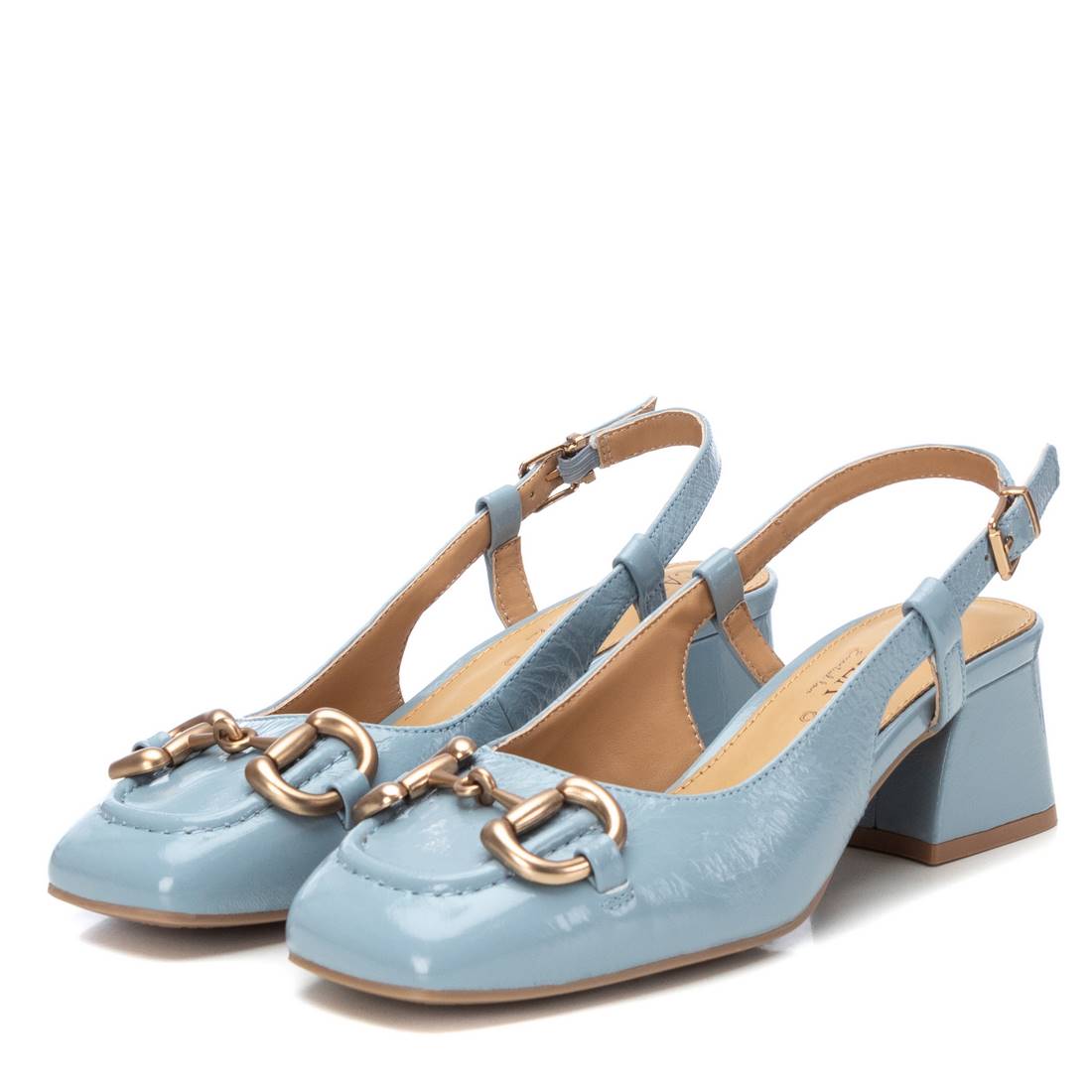 Carmela 16144304 mocassin bleu cuir verni talon bas