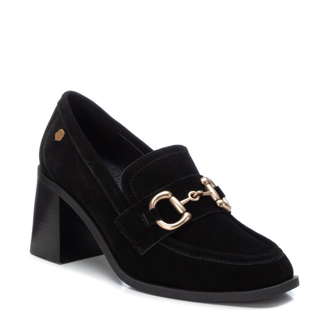 Carmela 16113804 mocassin femme cuir noir talon 7 cm