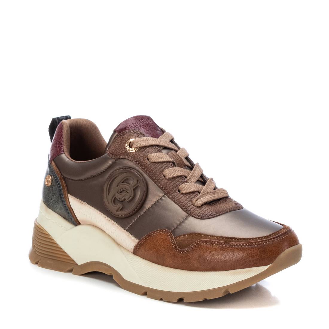 Carmela 16092803 baskets cuir nylon marron