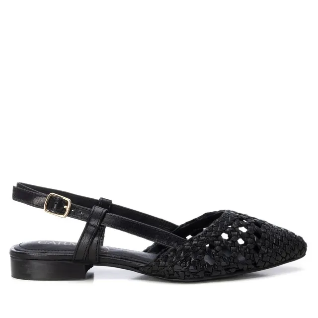 Carmela 16241203 ballerines cuir noir bride cheville