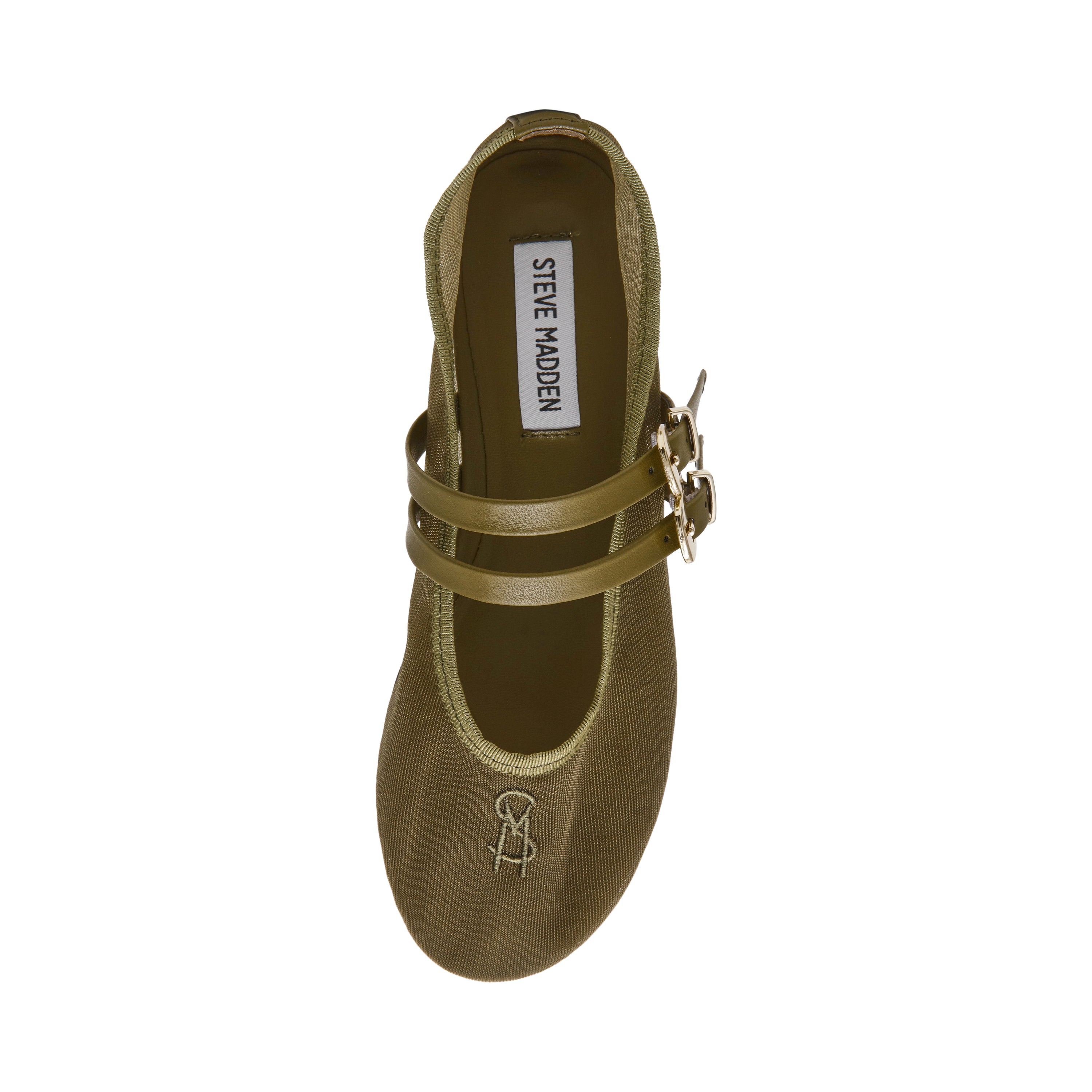 Steve Madden Murray St ballerine maille olive à boucle