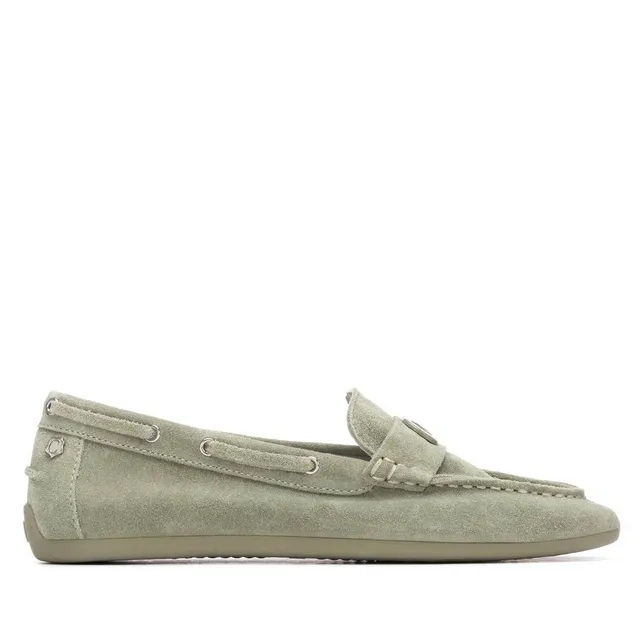 Carmela 16314308 mocassin femme kaki cuir plat