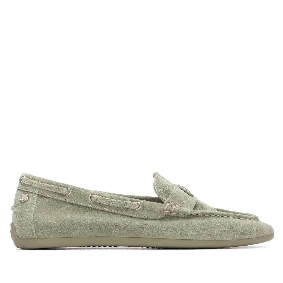 Carmela 16314308 mocassin femme kaki cuir plat