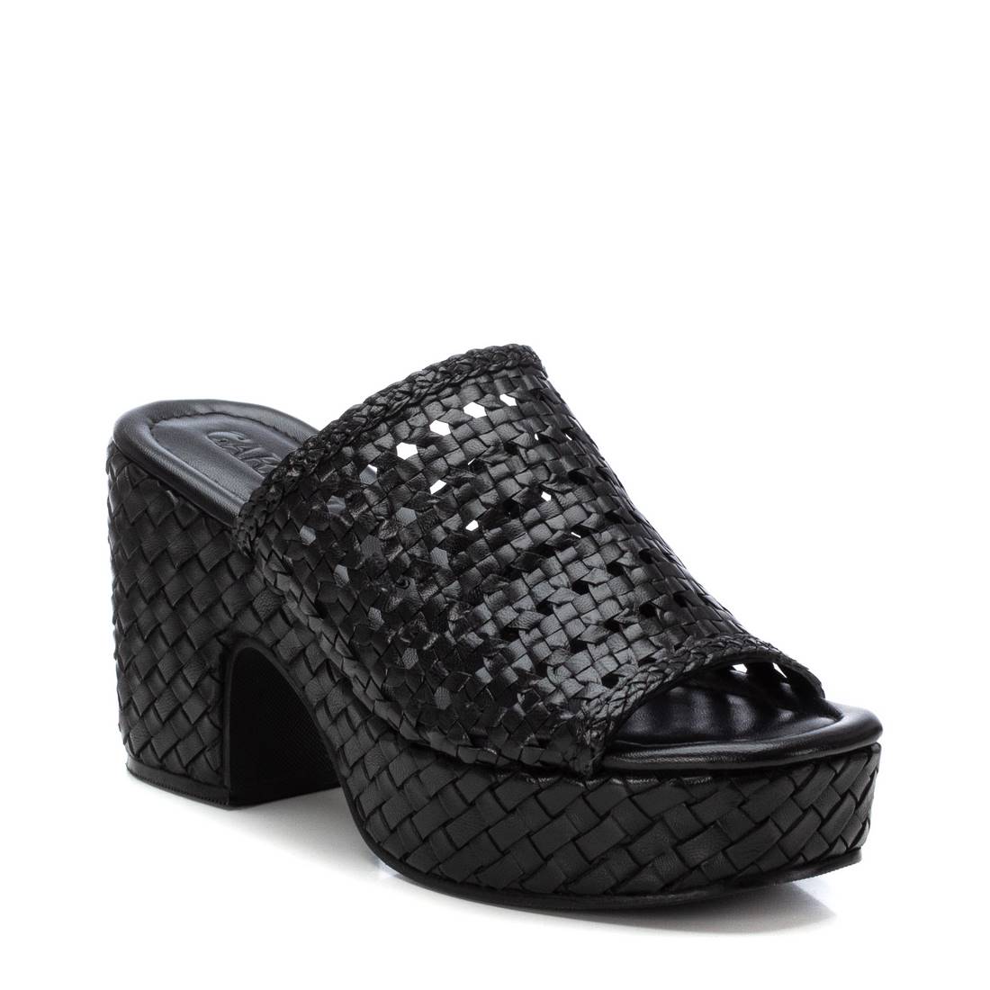 Carmela 16222303 sandale cuir noir talon 9 cm
