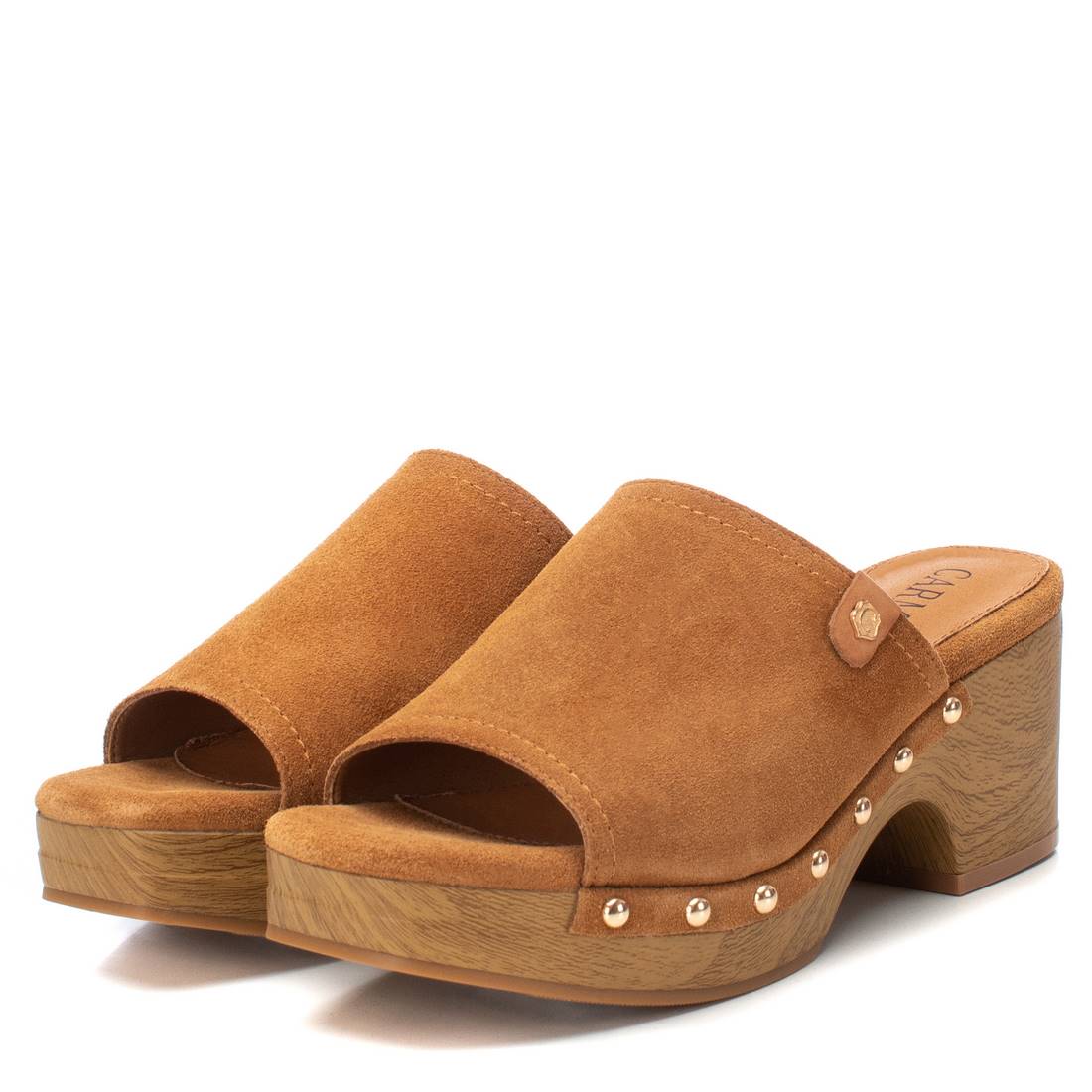 Carmela 16161201 sandales cuir marron talon moyen