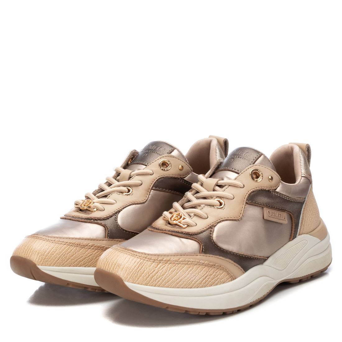 Carmela 16183903 sneaker marron cuir semelle plate