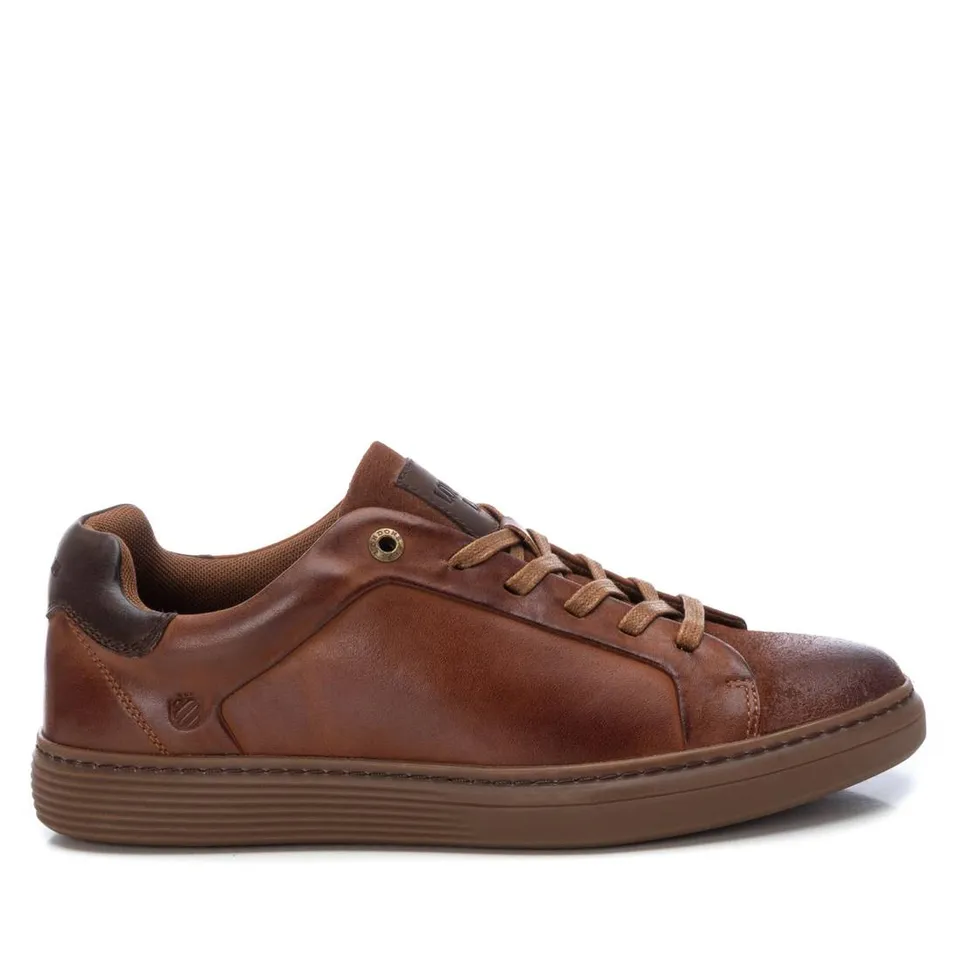 Carmela 16099402 basket cuir marron lacets plat