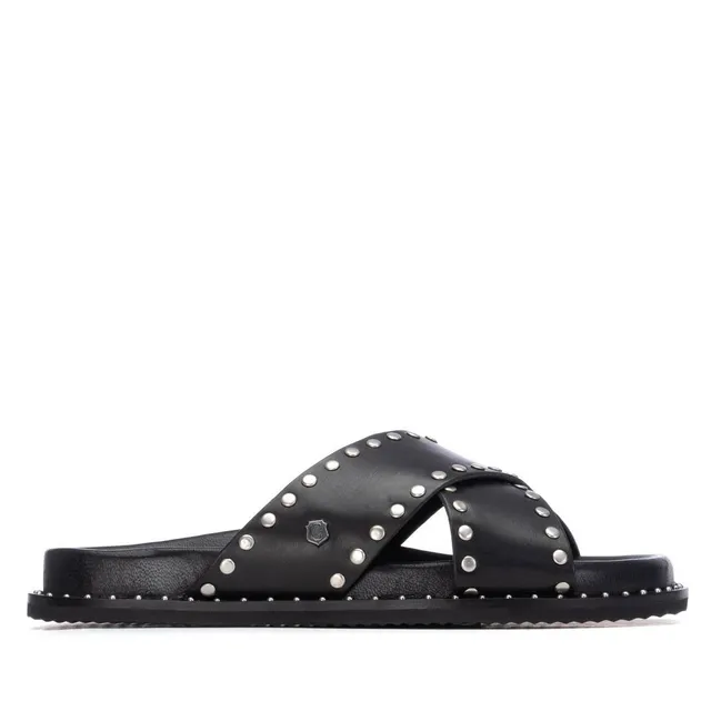 Carmela 16305403 sandale cuir noir imprimé animal