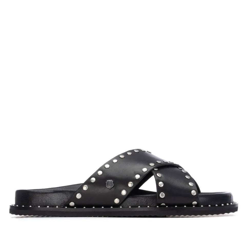 Carmela 16305403 sandale cuir noir imprimé animal