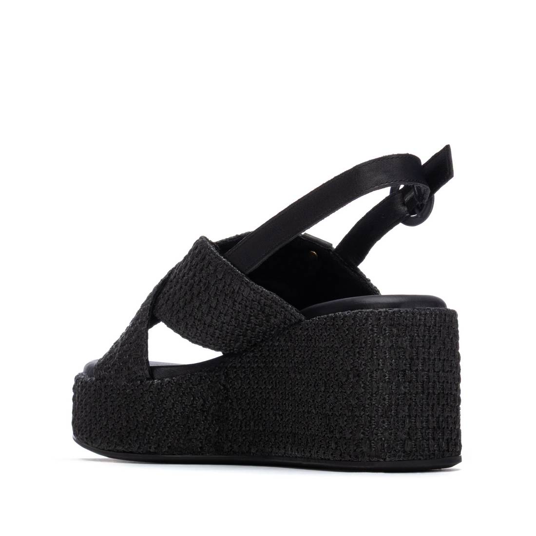 Carmela 16323403 sandale femme noire compensée 8 cm