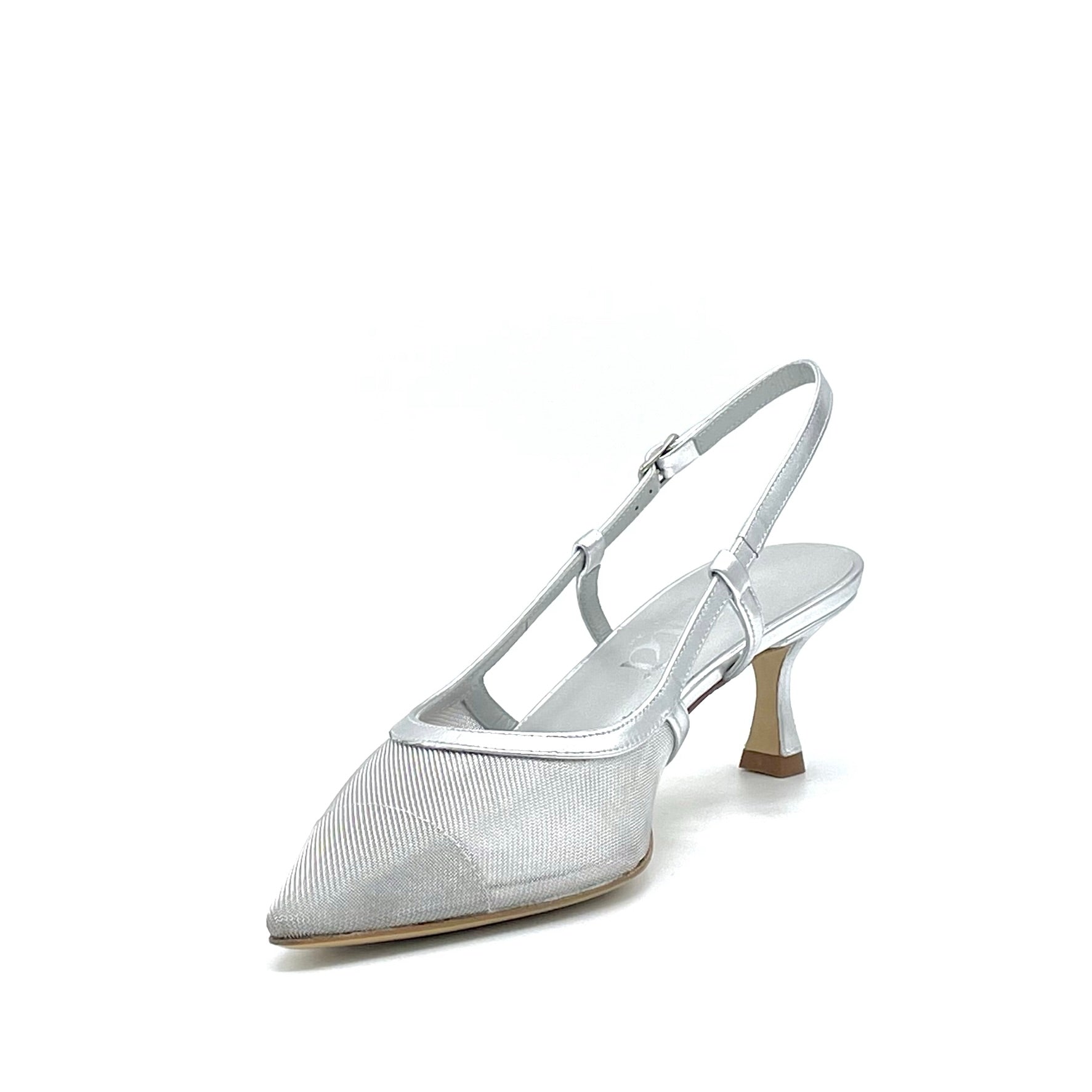 Elata 14148 slingbacks argenté talon 5,5 cm