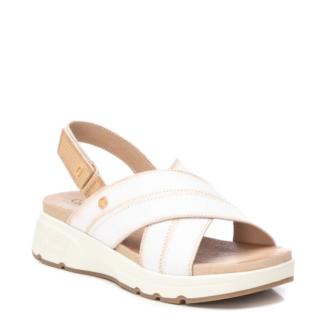 Carmela 16148103 sandales cuir blanc plates