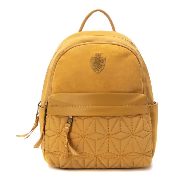Carmela 18605004 sac à dos femme jaune cuir 32 cm