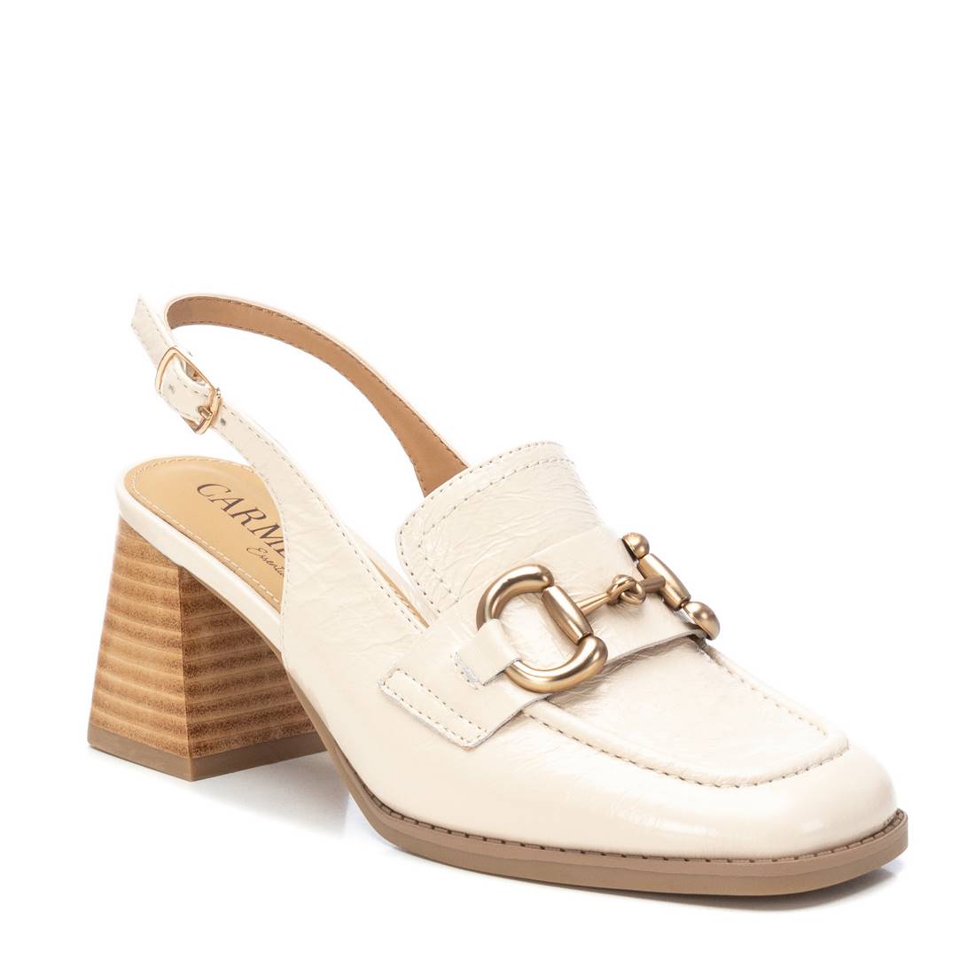 Carmela 16144602 mules cuir marron talon bois