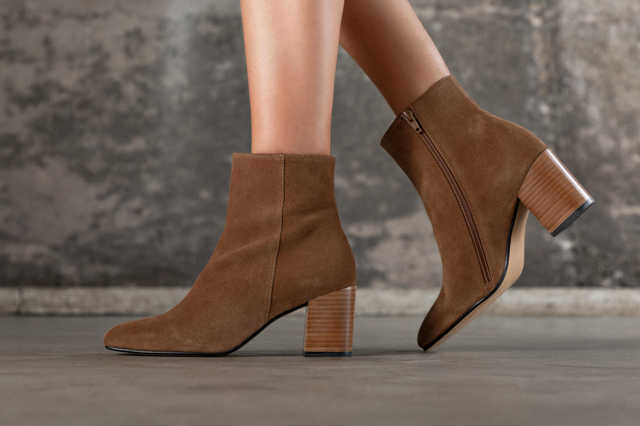 Coralie Masson Beth bottines cuir cognac talon 7 cm