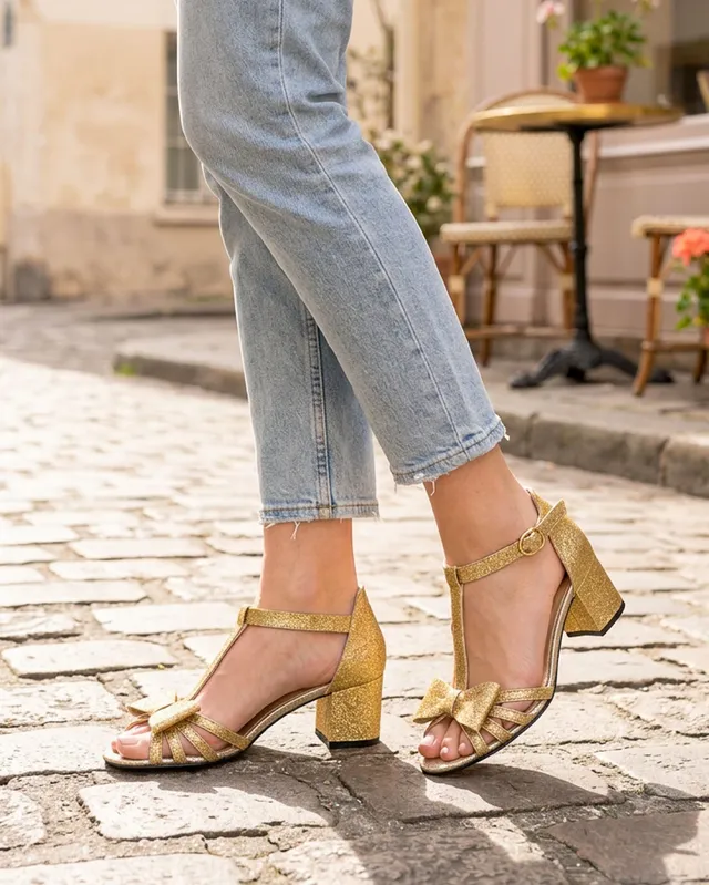 Dessine Moi Un Soulier Chloé sandale dorée 36,5