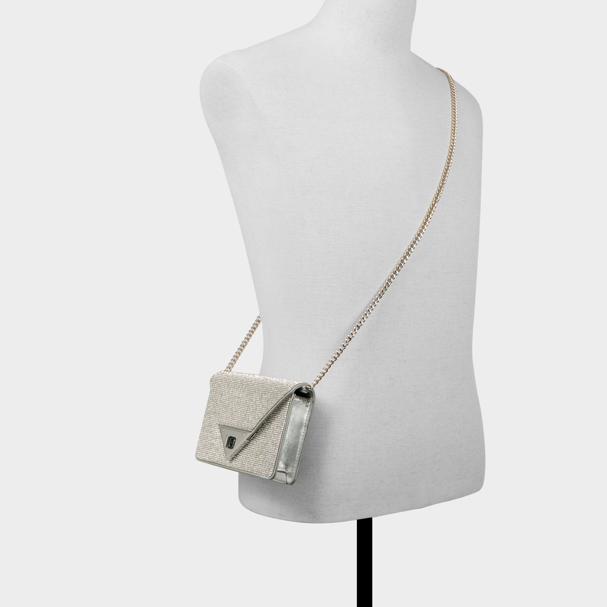 Aldo Brimortonblngg pochette argent paillettes soirée