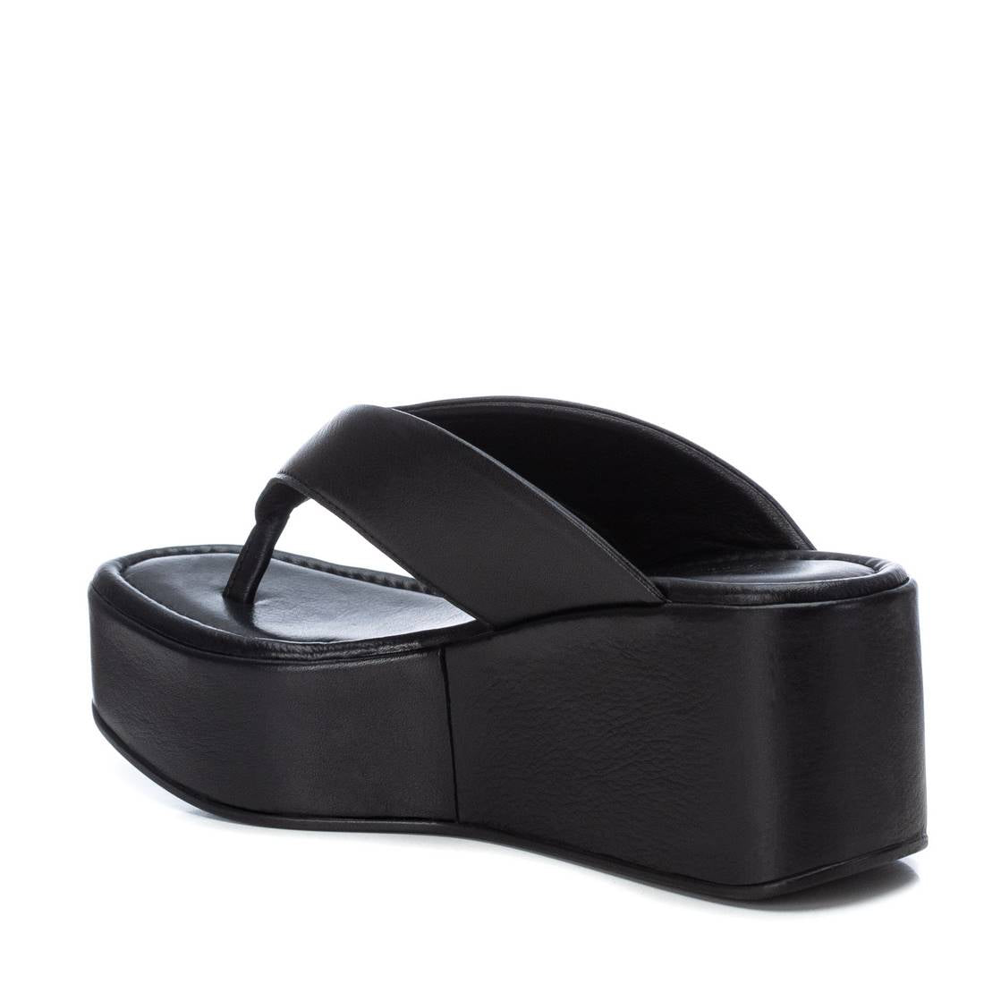 Carmela 16081002 sandale compensee noire cuir talon 7 cm