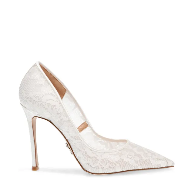 Steve Madden Evelyn-L escarpins dentelle blanche talon 10,5 cm