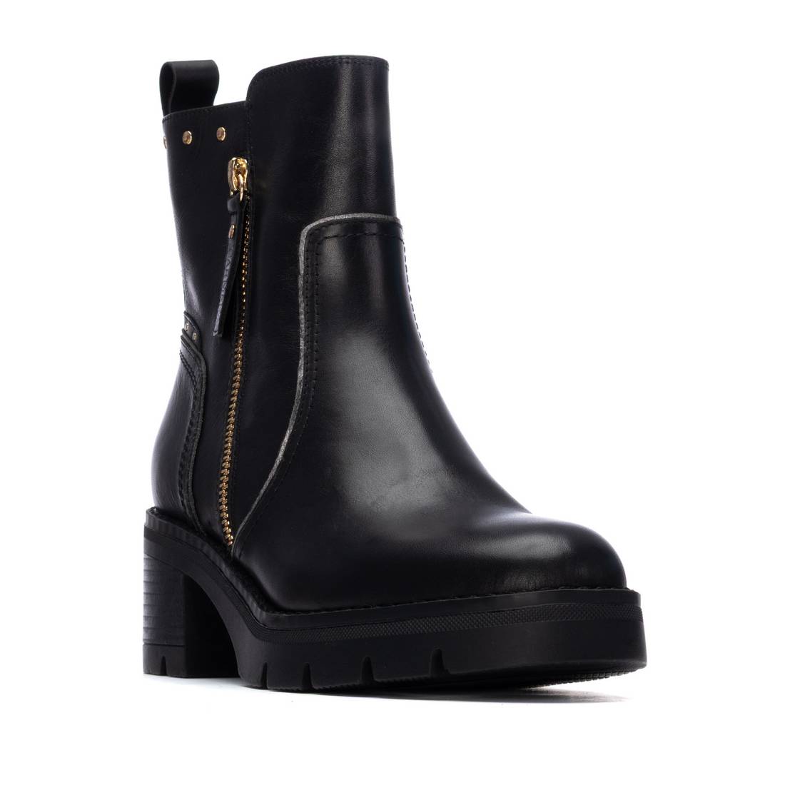 Carmela 16257202 bottines cuir noir talon