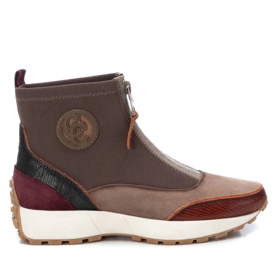 Carmela 16120403 basket montante rouge textile et cuir