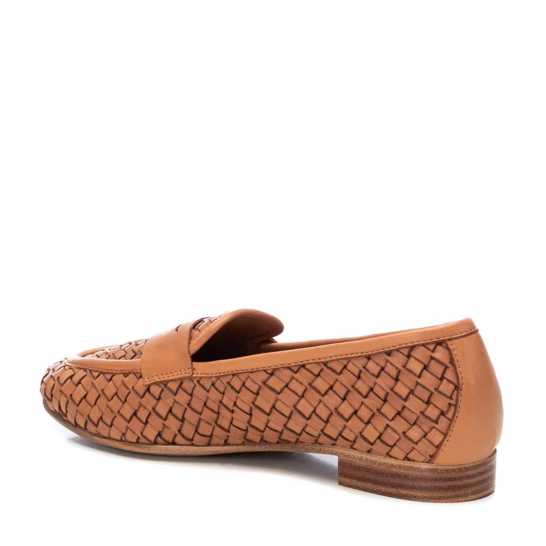 Carmela 16130203 mocassin femme cuir marron tressé