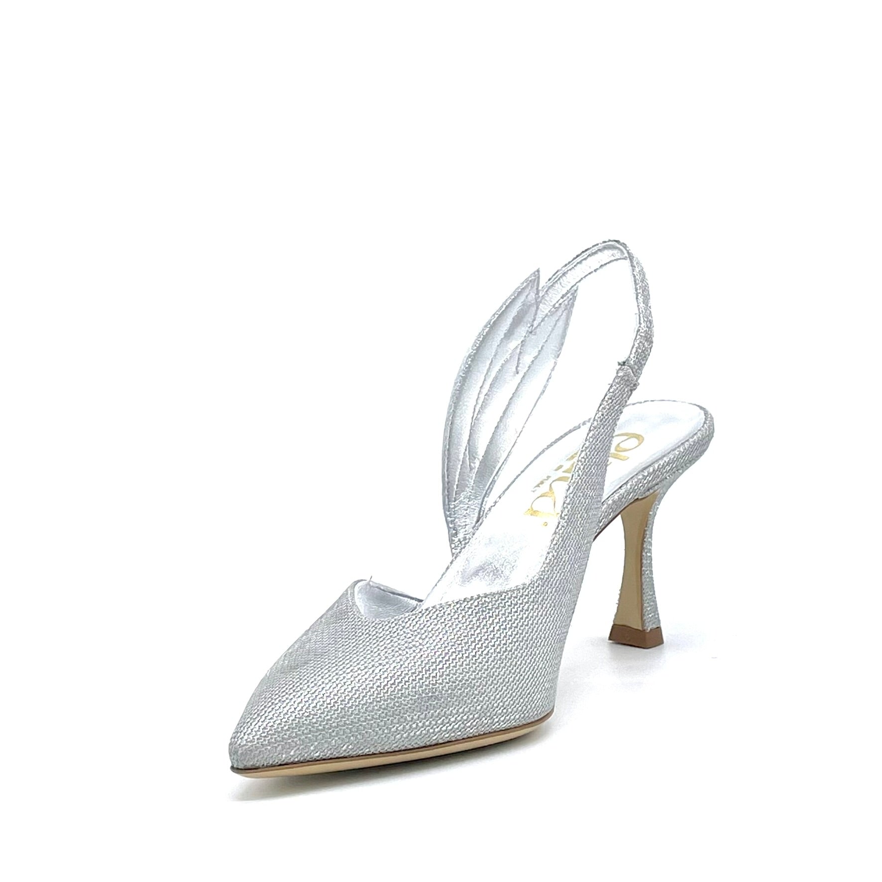 Elata 16151 slingback argent 37 talon 7,5 cm cuir