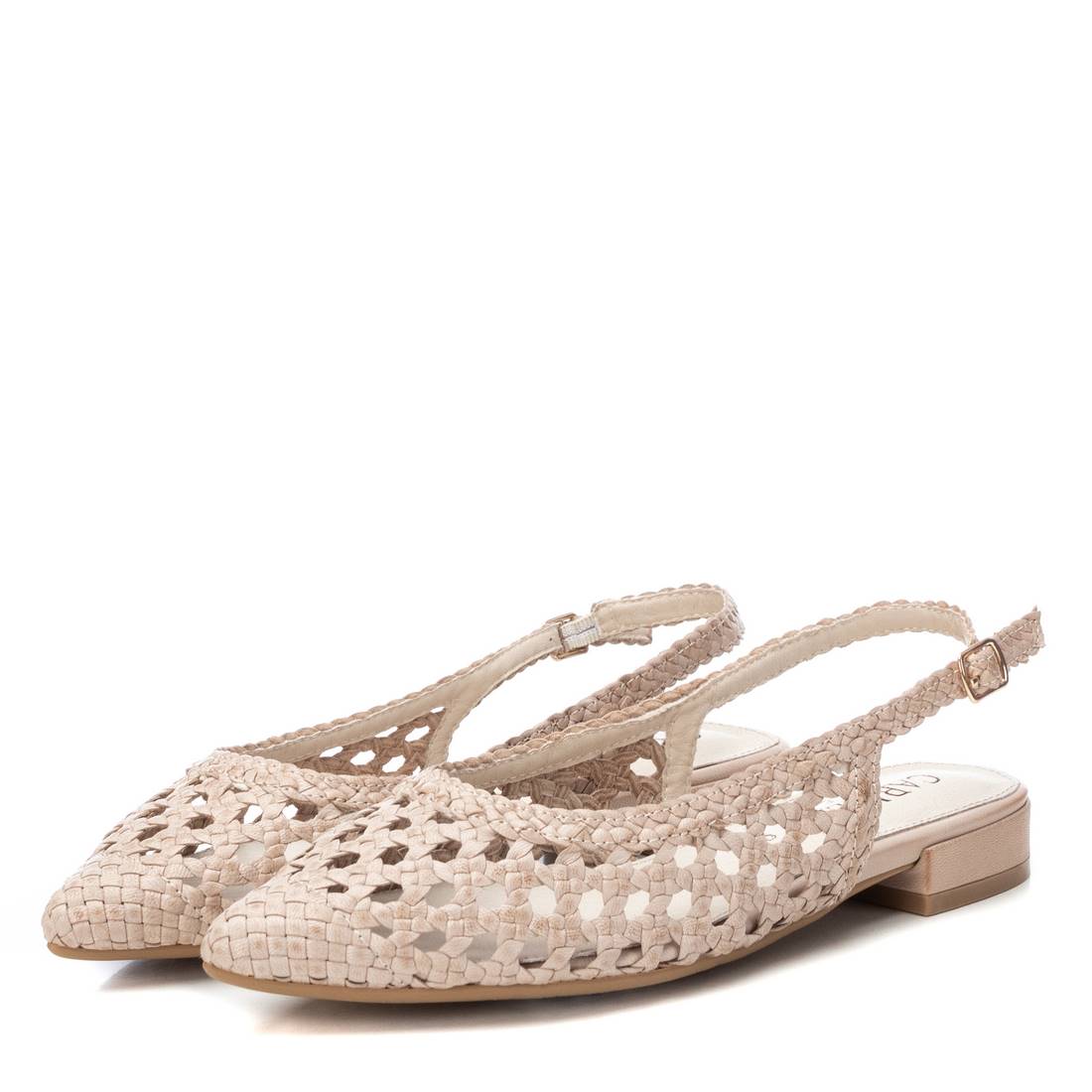 Carmela 16147204 ballerine femme blanche cuir bride