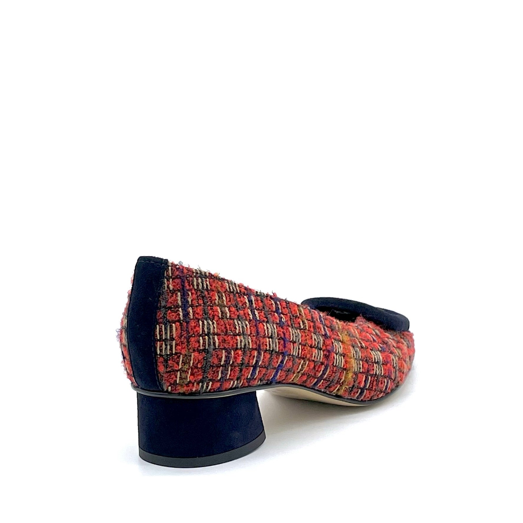 Elata 54528 escarpin bouclé rouge bleu talon 3,5 cm