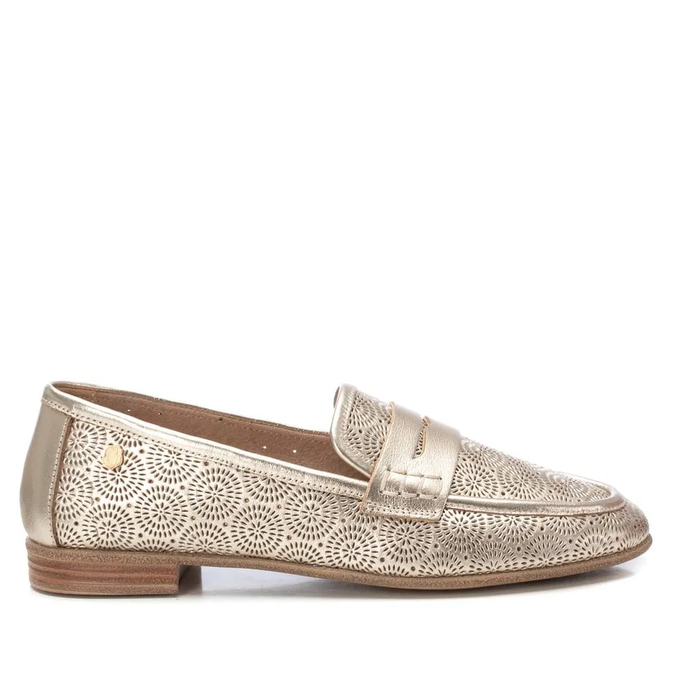 Carmela 16217004 mocassins femme or cuir ajouré