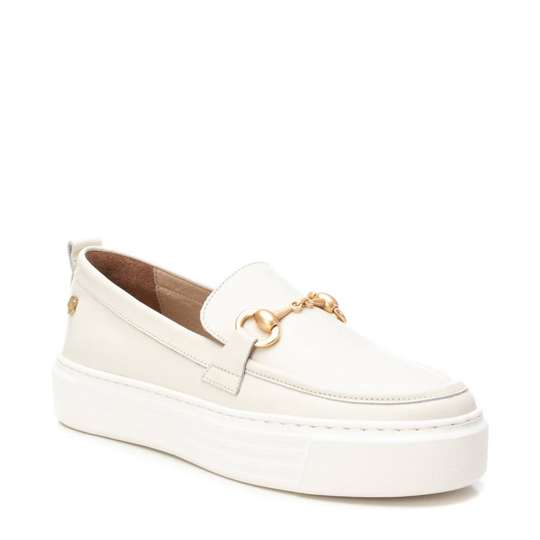 Carmela 16206503 mocassin cuir blanc semelle volume