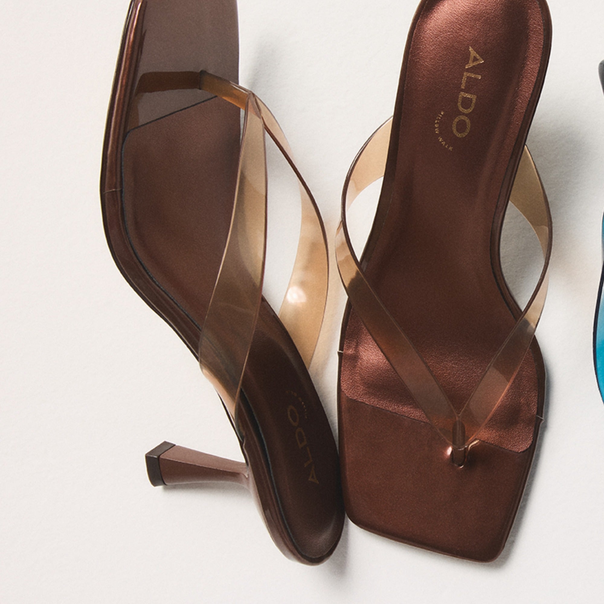 ALDO Izabele sandale talon marron gelée
