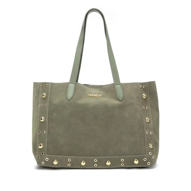 Carmela 18621204 sac femme cuir kaki épaule 43 cm