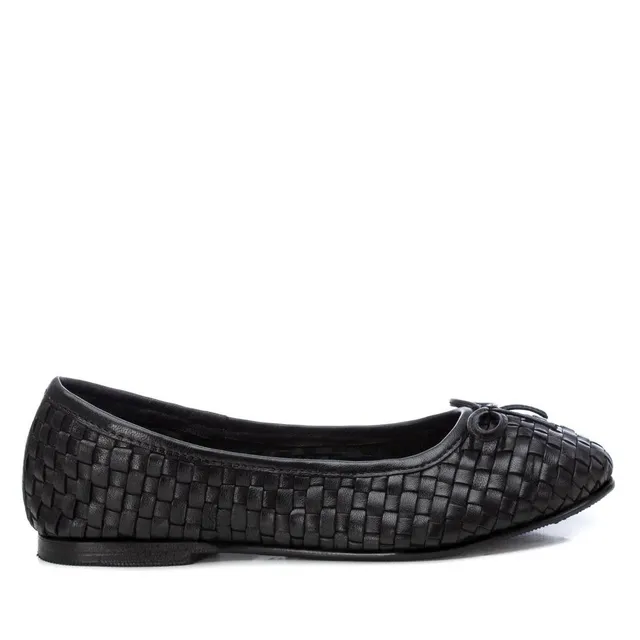 Carmela 16163903 ballerine femme noir cuir tressé