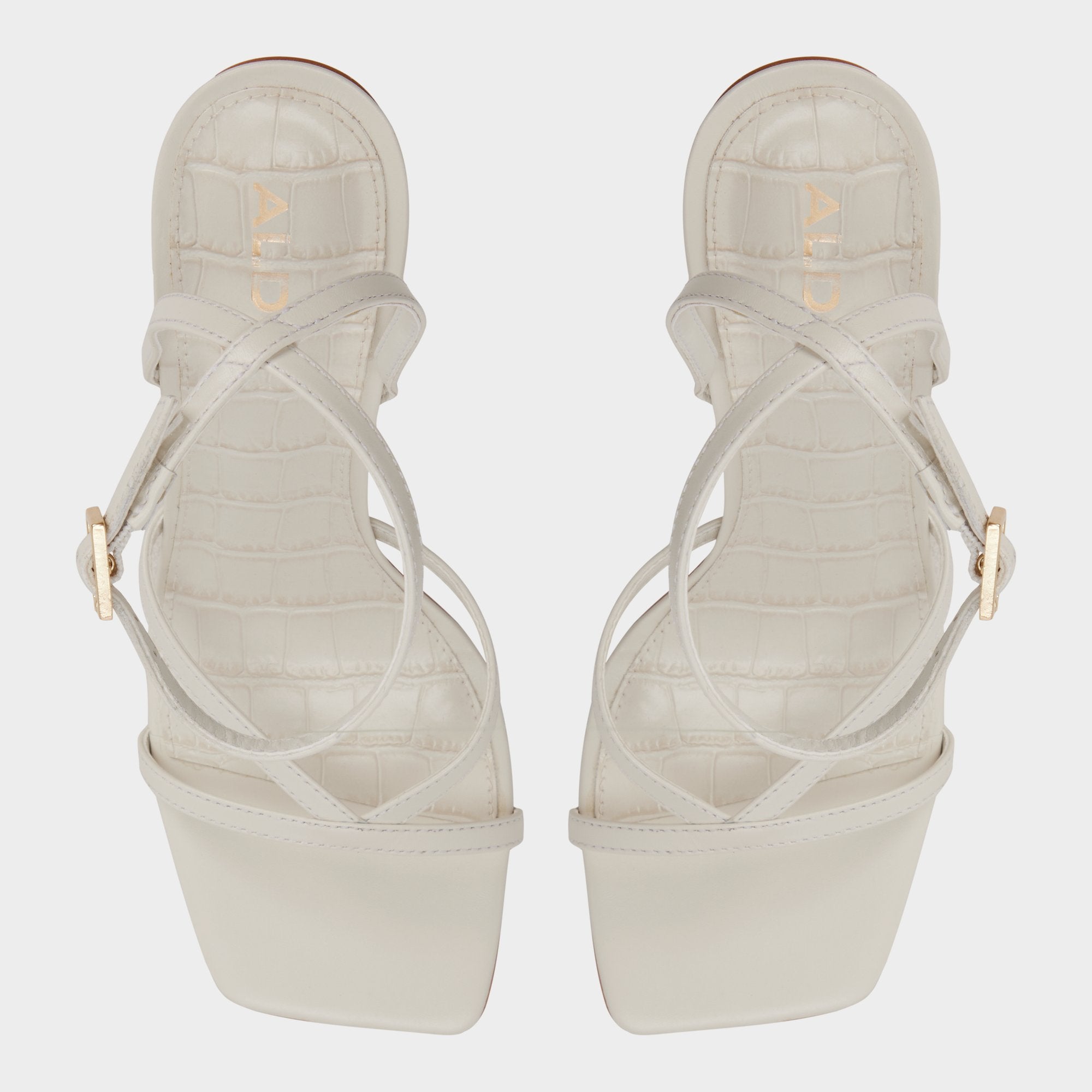 ALDO Beachglass sandales talons perles blanc