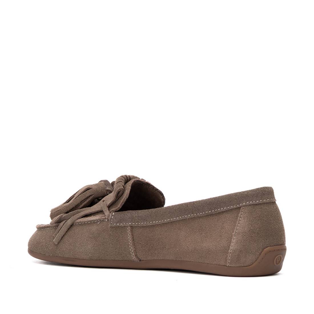 Carmela 16414602 mocassin femme cuir taupe plat confort