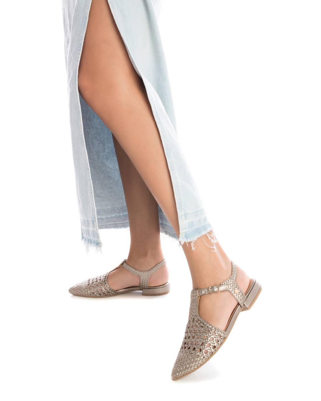 Carmela 16147402 ballerines cuir gris bride