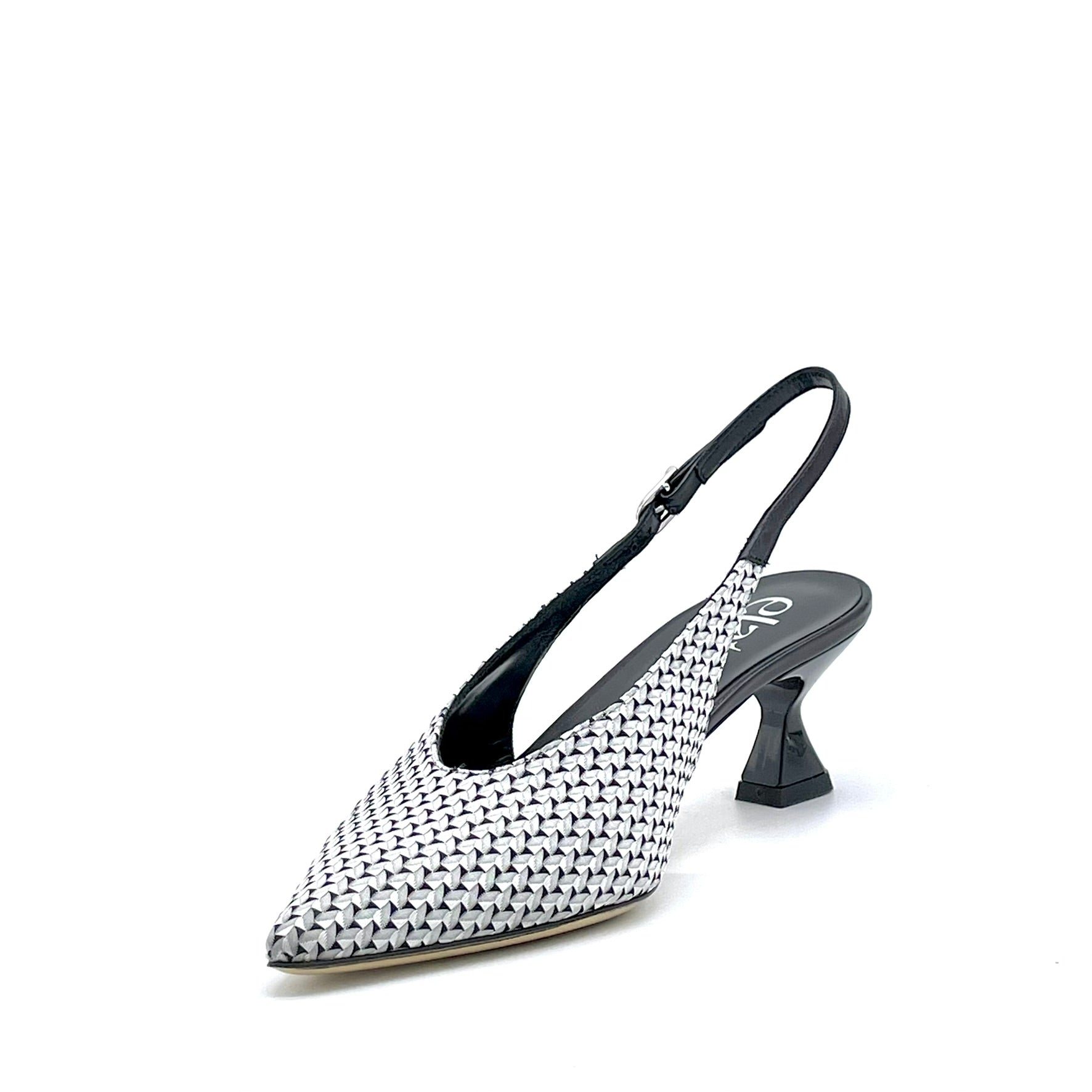 Elata 16155 slingbacks cuir noir talon 5,5 cm