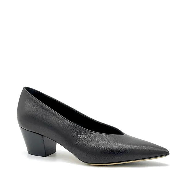 Elata 56505-1 escarpins cuir noir talon 5,5 cm