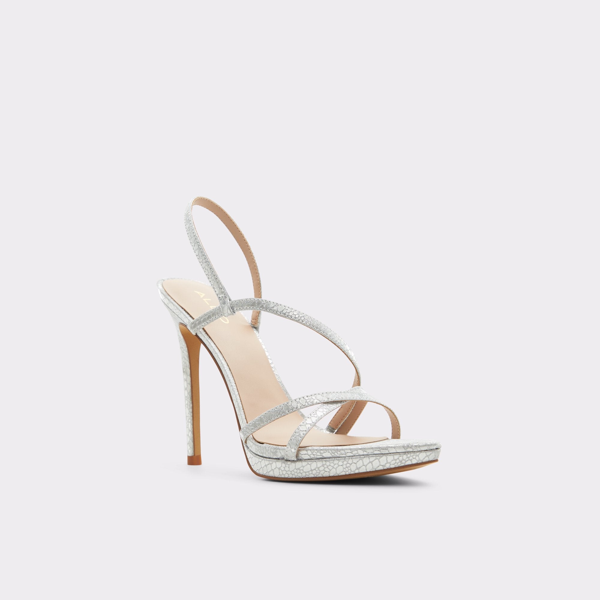 Aldo Resurge escarpins à brides argentés métallisés
