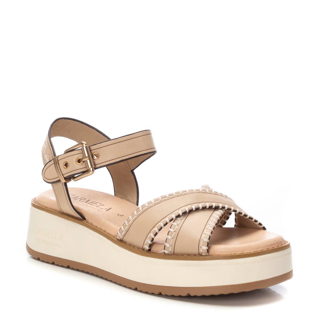 Carmela 16224502 sandale cuir marron talon 5 cm