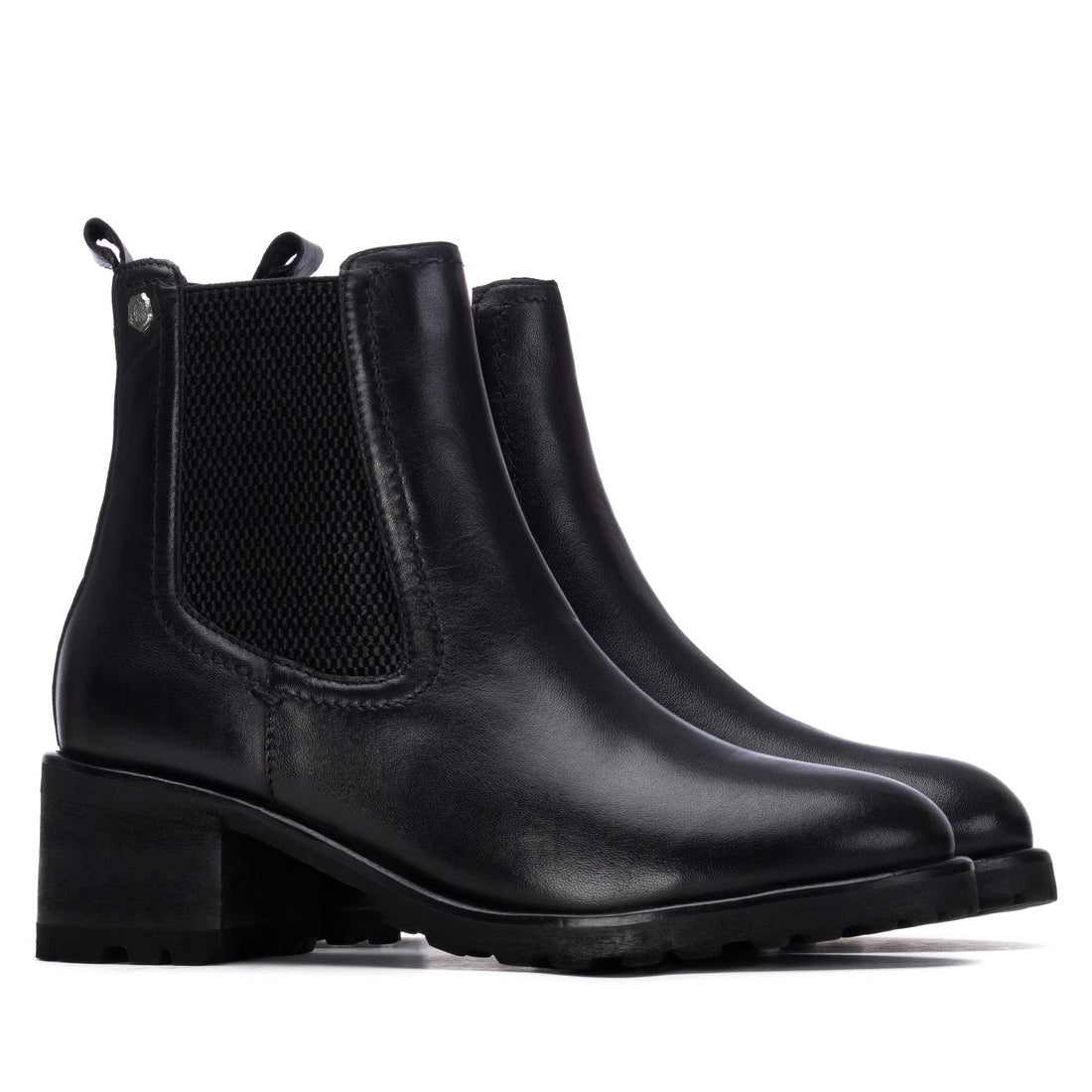Carmela 16400001 bottine cuir noir élastique